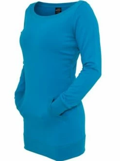 Urban Classics Damen Long Crewneck -JEANS DIRECT Verkäufe 23599 23599 TB392 turquoise