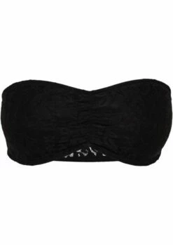 Urban Classics Ladies Laces Bandeau -JEANS DIRECT Verkäufe 32845 TB586 black front Kopie 1 1