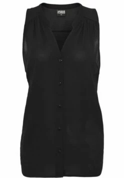 Urban Classics Ladies Sleeveless Chiffon Blouse -JEANS DIRECT Verkäufe 32869 TB912 P1 black Kopie 1 1