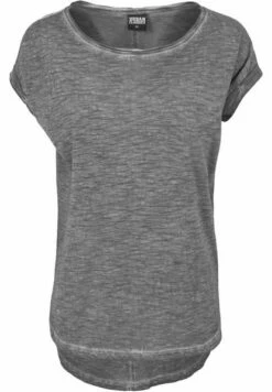 Urban Classics Ladies Long Back Shaped Spray Dye T-Shirt