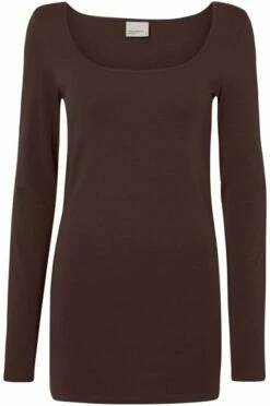 Vero Moda Damen T-Shirt VMMAXI MY LS SOFT LONG U-NECK -JEANS DIRECT Verkäufe 33062 coffee