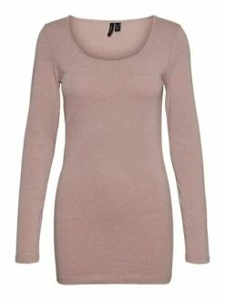 Vero Moda Damen T-Shirt VMMAXI MY LS SOFT LONG U-NECK -JEANS DIRECT Verkäufe 33062 wood