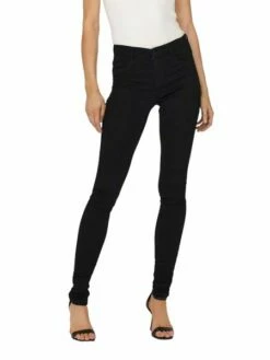 Only Damen Jeans OnlRAIN REG SKINNY JEANS CRY6060 - Skinny Fit - Schwarz - Blau