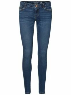 Noisy May Damen Jeans NMEVE LW POCKET PIPING JEANS VI878 - Super Slim Fit - Blau - Dark Blue -JEANS DIRECT Verkäufe 35656 nm 2649921 front