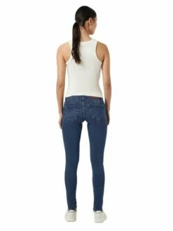 Noisy May Damen Jeans NMEVE LW POCKET PIPING JEANS VI878 - Super Slim Fit - Blau - Dark Blue -JEANS DIRECT Verkäufe 35656 nm 2649921 frontfull 1