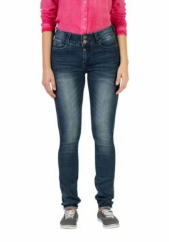 TIMEZONE Damen Jeans EnyaTZ Womenshape - Slim Fit - Blau - Grau