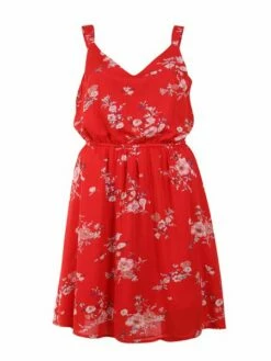 Only Damen Kleid OnlKARMEN S/L SHORT DRESS AOP WVN