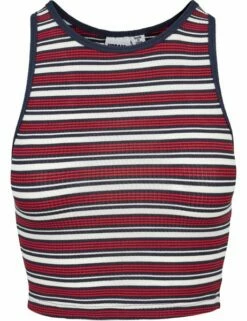 Urban Classics Damen Top Rib Stripe Cropped