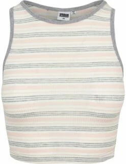 Urban Classics Damen Top Rib Stripe Cropped -JEANS DIRECT Verkäufe 38547 TB1931 P1 01313