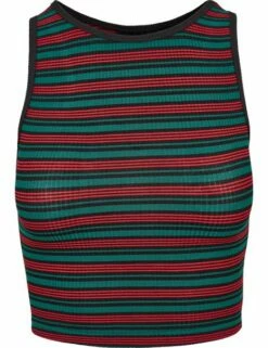 Urban Classics Damen Top Rib Stripe Cropped -JEANS DIRECT Verkäufe 38547 TB1931 P1 01315