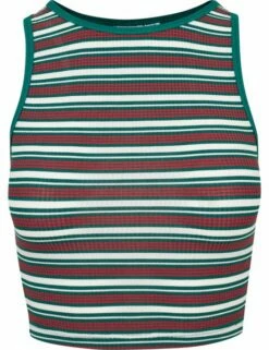 Urban Classics Damen Top Rib Stripe Cropped -JEANS DIRECT Verkäufe 38547 TB1931 P1 01316