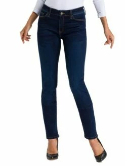 Cross Jeans Damen Jeans Anya - Slim Fit - Blau - Dark Blue -JEANS DIRECT Verkäufe 39780 Cross P 489 136 1 1