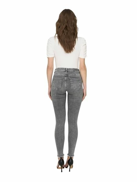Only Damen Jeans ONLBLUSH MID SK ANK RAW JNS REA0918 - Skinny Fit - Grau - Grey Denim 14 Only Damen Jeans ONLBLUSH MID SK ANK RAW JNS REA0918 - Skinny Fit - Grau - Grey Denim – Bild 12