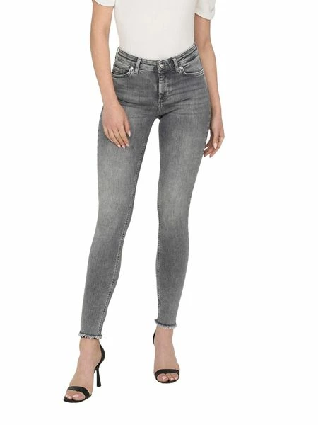 Only Damen Jeans ONLBLUSH MID SK ANK RAW JNS REA0918 - Skinny Fit - Grau - Grey Denim 12 Only Damen Jeans ONLBLUSH MID SK ANK RAW JNS REA0918 - Skinny Fit - Grau - Grey Denim – Bild 10