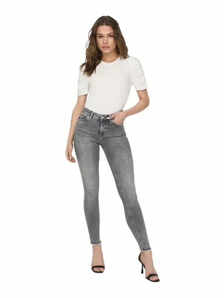 Only Damen Jeans ONLBLUSH MID SK ANK RAW JNS REA0918 - Skinny Fit - Grau - Grey Denim 13 Only Damen Jeans ONLBLUSH MID SK ANK RAW JNS REA0918 - Skinny Fit - Grau - Grey Denim – Bild 11
