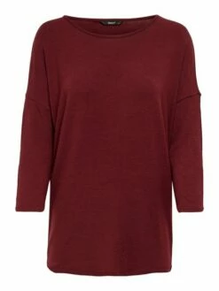 Only Damen Langarmshirt ONLGLAMOUR 3/4 Langarmshirt -JEANS DIRECT Verkäufe 40274 15157920merlot