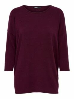 Only Damen Langarmshirt ONLGLAMOUR 3/4 Langarmshirt -JEANS DIRECT Verkäufe 40274 15157920wine