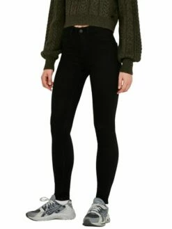 Noisy May Damen Jeans NMCALLIE HW SKINNY JEANS VI023BL - Skinny Fit - Schwarz - Black