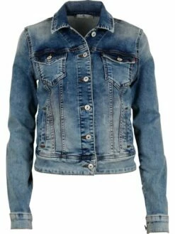 LTB Damen Jeansjacke Denim Jacket Dean X - Slim Fit - Blau - Akis Wash
