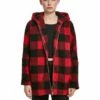 Urban Classics Ladies Hooded Oversized Check Sherpa Jacke -JEANS DIRECT Verkäufe 41326 TB3056 M11 01440