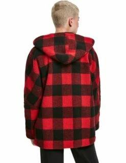 Urban Classics Ladies Hooded Oversized Check Sherpa Jacke -JEANS DIRECT Verkäufe 41326 TB3056 M2 01440 1
