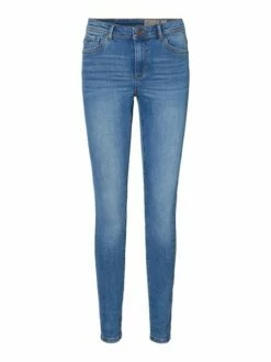 Vero Moda Damen Jeans VMTANYA MR S PIPING VI349 - Skinny Fit - Blau - Medium Blue -JEANS DIRECT Verkäufe 41487 vm 10222531 front 1