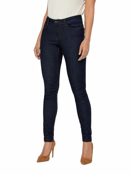 Vero Moda Damen Jeans VMSEVEN NW S SHAPE UP JEANS VI500 - Skinny Fit - Blau - Dark Blue Denim 3 Vero Moda Damen Jeans VMSEVEN NW S SHAPE UP JEANS VI500 - Skinny Fit - Blau - Dark Blue Denim