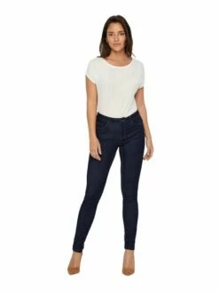 Vero Moda Damen Jeans VMSEVEN NW S SHAPE UP JEANS VI500 - Skinny Fit - Blau - Dark Blue Denim 24 Vero Moda Damen Jeans VMSEVEN NW S SHAPE UP JEANS VI500 - Skinny Fit - Blau - Dark Blue Denim -JEANS DIRECT Verkäufe 41501 vm 2576077 frontfull 1