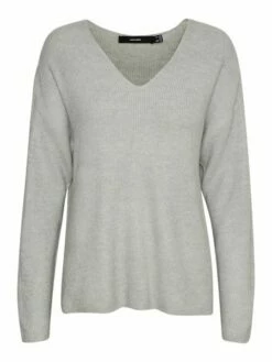 Vero Moda Damen Strickpullover VMCREWLEFILE LS V-NECK -JEANS DIRECT Verkäufe 41576 10233357mingra
