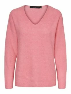 Vero Moda Damen Strickpullover VMCREWLEFILE LS V-NECK -JEANS DIRECT Verkäufe 41576 10233357rosebloom
