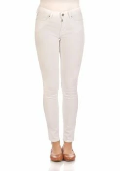 Replay Damen Jeans New Luz - Skinny Fit - Weiß - White Denim