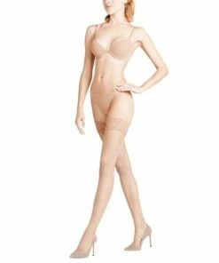 Falke Damen Stay Ups Shelina 12 DEN -JEANS DIRECT Verkäufe 42302 41526 4169 frontview