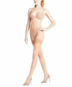 Falke Damen Stay Ups Shelina 12 DEN -JEANS DIRECT Verkäufe 42302 41526 4299 frontview