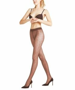 Falke Damen Strumpfhose Dot 15 DEN -JEANS DIRECT Verkäufe 42368 40685 5179 frontview