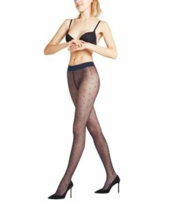 Falke Damen Strumpfhose Dot 15 DEN -JEANS DIRECT Verkäufe 42368 40685 6179 frontview