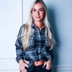 Noisy May Damen Longshirt Hemd NMFLANNY L/S LONG SHACKET - Relaxed -JEANS DIRECT Verkäufe 42902 Noisy May Hemd quadratisch