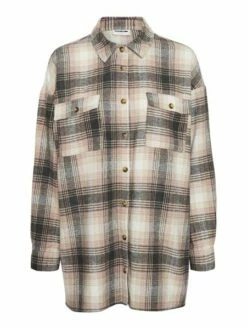 Noisy May Damen Longshirt Hemd NMFLANNY L/S LONG SHACKET - Relaxed -JEANS DIRECT Verkäufe 42902 nm 3635519 front