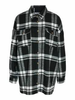 Noisy May Damen Longshirt Hemd NMFLANNY L/S LONG SHACKET - Relaxed -JEANS DIRECT Verkäufe 42902 nm 3783770 front