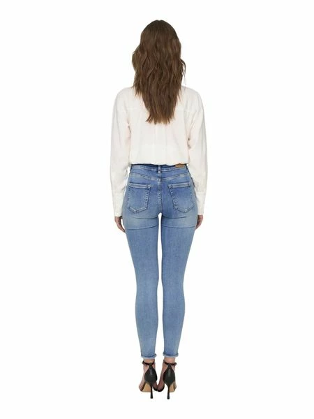 Only Damen Jeans ONLBLUSH LIFE MID SK RAW ANK DEST REA213 - Skinny Fit - Blau - Light Blue 15 Only Damen Jeans ONLBLUSH LIFE MID SK RAW ANK DEST REA213 - Skinny Fit - Blau - Light Blue – Bild 13