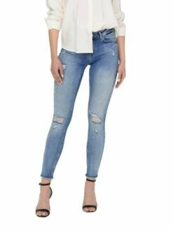 Only Damen Jeans ONLBLUSH LIFE MID SK RAW ANK DEST REA213 - Skinny Fit - Blau - Light Blue 29 Only Damen Jeans ONLBLUSH LIFE MID SK RAW ANK DEST REA213 - Skinny Fit - Blau - Light Blue -JEANS DIRECT Verkäufe 43527 on 3553344 front1 1