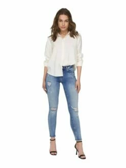 Only Damen Jeans ONLBLUSH LIFE MID SK RAW ANK DEST REA213 - Skinny Fit - Blau - Light Blue 31 Only Damen Jeans ONLBLUSH LIFE MID SK RAW ANK DEST REA213 - Skinny Fit - Blau - Light Blue -JEANS DIRECT Verkäufe 43527 on 3553344 frontfull 1