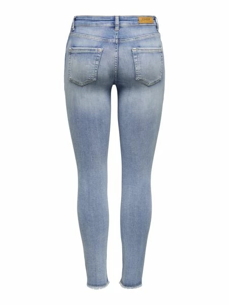 Only Damen Jeans ONLBLUSH LIFE MID SK RAW ANK DEST REA213 - Skinny Fit - Blau - Light Blue 9 Only Damen Jeans ONLBLUSH LIFE MID SK RAW ANK DEST REA213 - Skinny Fit - Blau - Light Blue – Bild 7