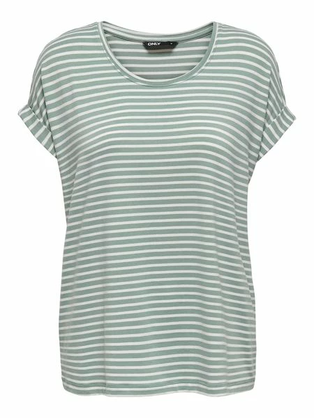 Only Damen Kurzarm T-Shirt ONLMOSTER STRIPE 3 Only Damen Kurzarm T-Shirt ONLMOSTER STRIPE
