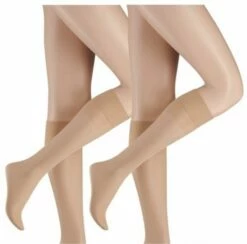 Camano Damen Feinstrümpfe Everyday Knee-Highs 20 DEN 2er Pack