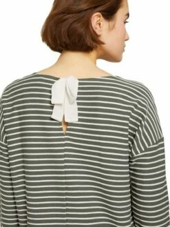 Tom Tailor Denim Damen Shirt Structure Striped 7/8 Arm -JEANS DIRECT Verkäufe 44226 Denim Tom Ta 104 28039 1023366 2 1