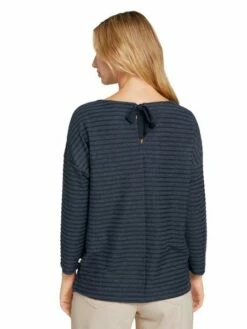 Tom Tailor Denim Damen Shirt Structure Striped 7/8 Arm -JEANS DIRECT Verkäufe 44226 Denim Tom Ta 109 28248 1023366 3 1