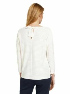 Tom Tailor Denim Damen Shirt Structure Striped 7/8 Arm -JEANS DIRECT Verkäufe 44226 Denim Tom Ta 204 29134 1023366 2 1