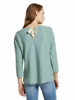Tom Tailor Denim Damen Shirt Structure Striped 7/8 Arm -JEANS DIRECT Verkäufe 44226 TOM TAILOR D 106 26424 1023366 2 1