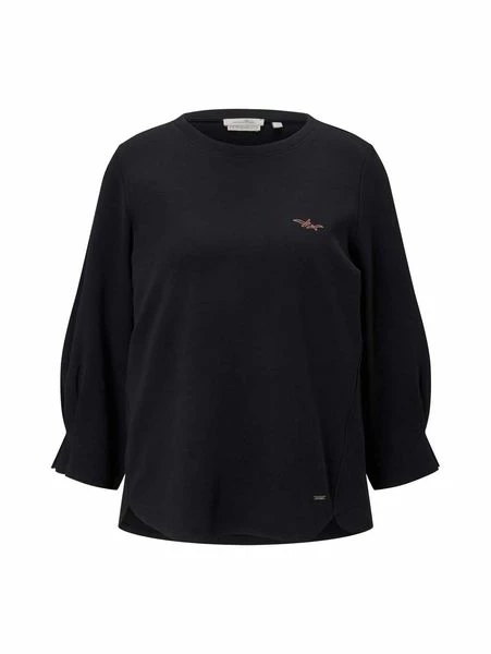 Tom Tailor Denim Damen Sweatshirt SLEEVEDETAIL 3 Tom Tailor Denim Damen Sweatshirt SLEEVEDETAIL