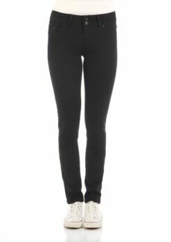 LTB Damen Jeans Molly M Super Slim Fit - Schwarz - Black To Black Wash